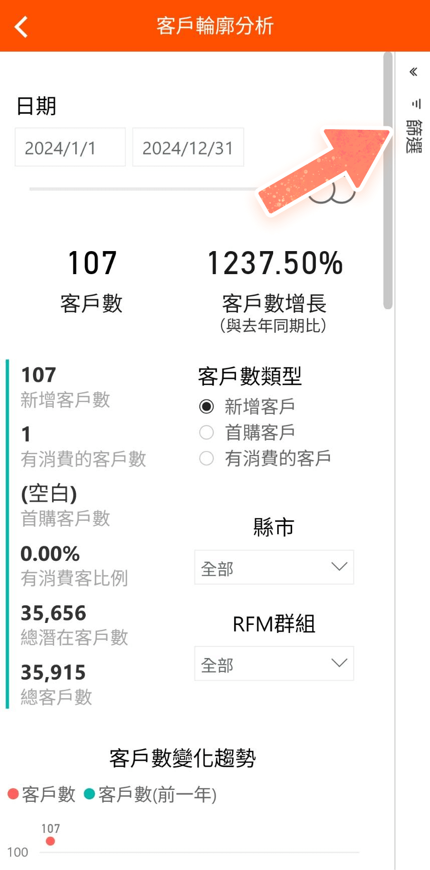 手機直向的篩選器